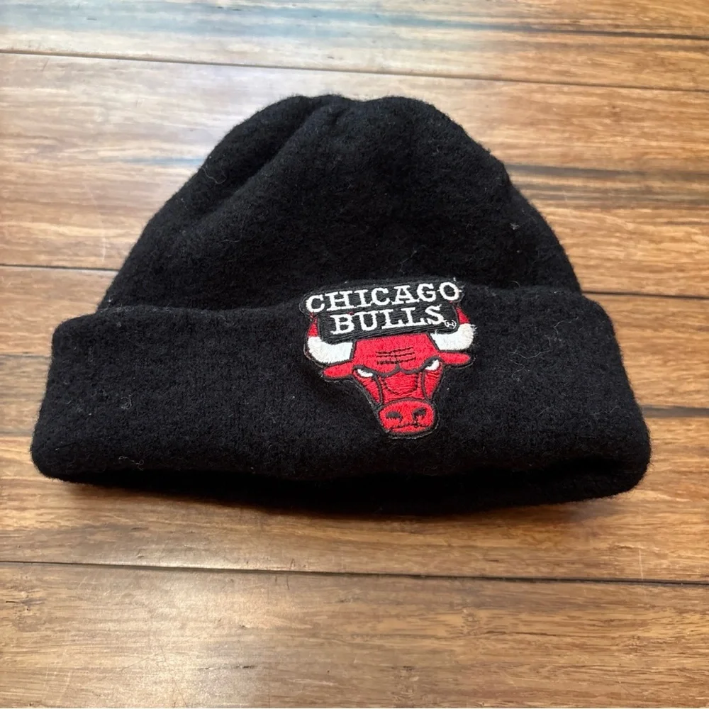 Vintage Chicago Bulls Kids Youth Beanie Hat Thick Heavy 90’s Jordan Pippen Phil